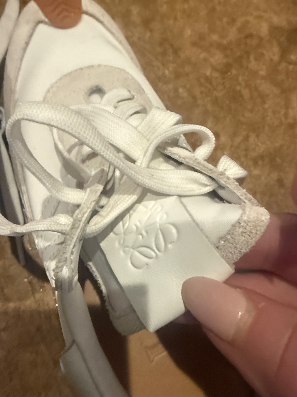 Loewe White Sneakers with Gum Toe Accent - Picture 5 of 7